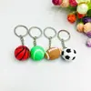 Mini PVC simulação Futebol basquete futebol baseball chaveiro pingente ornamentos esportivos pequeno presente