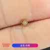 Brincos de Liga de Titânio F136 com Design de Flor Oca de Quatro Pétalas, Cravação de Zircônia, Tarraxas de Osso de Orelha com Rosca Interna, Piercings de Lábio, Joias de Piercing de Titânio G23