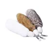 Recambios de Juguetes para Gatos de Pelo de Conejo Natural - Cabezas y Colas de Repuesto de Pelo de Conejo para Juguetes de Gatos