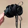Presilha de Banana com Laço Estilo Coreano com Acabamento de Luxo, Presilha Vertical Grande para Cabelos Grossos, Presilha Torcida, Presilha para Rabo de Cavalo, Acessório de Cabelo