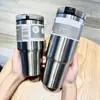 *Nuevo Vaso de Hielo Transfronterizo de 30 oz Acero Inoxidable 304 Aislamiento Térmico Taza de Café Bolsón Deportivo para Coche Taza para Coche