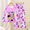 Pijama para Niños 2025 Primavera y Otoño Imitación Algodón Manga Larga Conjunto de Ropa para Casa Nuevo Niños y Adolescentes Estudiante Ropa para Casa