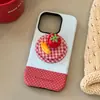 Suporte de Frutas Tridimensional Adequado para Capa de Celular iPhone 18, 17 Pro Max, Suporte Magnético iPhone 16, 15 Acabamento Fosco Rígido