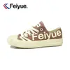 Tênis Feiyue Masculino e Feminino, Tênis Estampado com Letras, Sapatos Casuais Versáteis para Estudantes, Tênis de Lona de Cano Alto, Sapatos Brancos Respiráveis