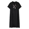Roupas Femininas Plus Size Tencel Estilo Leve Maduro Lenço de Seda Vestido com Lapela 2026 Chegada Nova de Verão Vestido Longo Acinturado 244598
