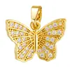 Moda Transfronteiriça Liga de Cobre Micro Diamante Zircônia Colorida Borboleta Pingente Acessórios DIY Acessórios de Colar Atacado
