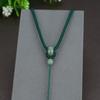 Colgante de jade verde natural para el cuello, collar con cordón, colgante de cuerda, colgante de jade ajustable, colgante de jade, jade