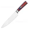 Cuchillo de Cocina de Acero Inoxidable Transfronterizo para Mujeres, Mango Multicolor, Cuchillo para Cortar Carne con Cabeza de Acero, Cuchillo para Rebanar Forjado, Cuchillo de Cocina