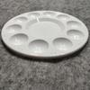 Paleta de arte plástico, flor de ciruelo blanca, Tai Chi, paleta de porcelana gruesa de imitación, paleta de pintura redonda, venta al por mayor