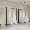 Soporte Negro para Vestido de Boda de Pie Estante de Exhibición de Moda para Tienda de Vestidos de Boda Perchero para Qipao Vestidos de Noche Estante de Exhibición