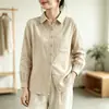 2026 Camisa Nueva de Doble Capa Primavera/Otoño Color Sólido Manga Larga Suave Adelgazante Holgada Cardigan Superior Moda Versátil