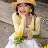 Brincos de Borla com Flor Amarela Vibrante para Mulheres na Primavera, Estilo de Feriado, Brincos Deslumbrantes e Únicos com um Visual Grandioso e Elegante