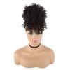 Pelucas Africanas Más Vendidas con Flequillo, Cabello Afro, Cabello de Oruga, Moño de Cabello Rizado Esponjoso, Venta al por Mayor desde el Fabricante de Xuchang