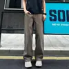 Jeans Novo Masculino 2026, Marca Tendência Estilo Americano, Cor Café Vintage, Calças Longas da Moda Soltas Slim Retas para Homens