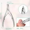 Tijeras rusas de acero inoxidable de alta gama para cutícula muerta, pinzas para cutícula con púas, herramientas de manicura