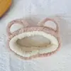 Pulsera de felpa para la muñeca con cara de dibujos animados linda, puño impermeable de otoño e invierno para mujer, artefacto a prueba de humedad, cinta para lavarse el pelo de niños, accesorios para el cabello