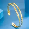 Pulsera Mobius Creativa de Doble Capa Estilo Nuevo Abierta Ajustable Vidriada Brillante Arena Doble Tubo Pulsera Pulsera