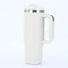 Taza de Coche de Acero Inoxidable con Asa de 30 oz Transfronteriza, Doble Pared al Vacío, Termo de Gran Capacidad, Taza Portátil para Exteriores con Popote