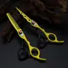 6.0 Tijeras de Peluquería Personalizadas Pintadas de Colores, Tijeras para Cortar el Cabello, Tijeras Planas, Tijeras para Flequillo, Tijeras Entresacadoras, Asequibles