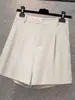 2026 nuevos shorts casuales de moda de verano ligeros, fluidos, estilo traje, de cintura alta, adelgazantes, pierna ancha, shorts negros de línea A