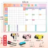 Vacaciones de Verano Niños Autodisciplina Mesa Magnética Horario de Trabajo y Descanso Artefacto para Desarrollar Buenos Hábitos Pegatina de Pared Borrable