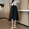 Falda de línea A para mujer estilo nuevo Shanlida Oculta imperfecciones Cintura alta adelgazante Diseño asimétrico Pequeñas Primavera/Verano Irregular