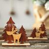 Adorno Navideño de Madera Reno Navideño Decorativo Mesa de Madera Decoración Navideña Artesanía de Madera