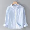 Camisa Casual de Manga Larga Transfronteriza para Hombre, Nuevo Estilo Primavera y Verano, Camisa Blanca de Moda Estilo Japonés para Hombre, Chaqueta de Comercio Exterior