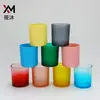 Vela Perfumada DIY Taza de Vidrio Colorida Portavelas de Vidrio para el Hogar Hotel Vela Perfumada Taza Vacía Taza de Vela Perfumada