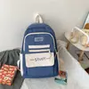 Mochila Escolar Versión Coreana Harajuku Ulzzang Mochila Femenina Estudiante de Secundaria Estudiante de Secundaria Estilo Bosque Color Contrastante Estilo Preppy Mochila Ins
