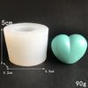 520 Día de San Valentín Tanabata Forma de Corazón Decoración para Pastel Vela Simple de Amor Molde de Silicona de Amor