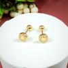 Nuevos aretes de tuerca de tornillo de amor para mujer, temperamento simple, diseño de nicho en forma de corazón, moda para perforación de oreja, pequeños exquisitos que combinan con todo