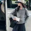 Conjunto Casual para Niña 2026 Otoño Nuevo Estilo: Conjunto de Dos Piezas de Polo de Punto Bordado y Pantalón de Guadaña para Niños Mayores