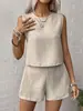 Estação Independente Amazon 2025 Exportação Europeia e Americana Transfronteiriça Novo Sucesso de Vendas Moda Casual Conjunto de Colete e Shorts