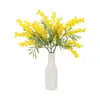 Arranjo de Flores Artificiais de Acácia com Haste Curta, Decoração de Flores Simples Estilo Europeu para Mesa de Jantar e Mesa de Centro, Adereço para Foto