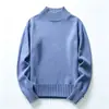 Nuevo Suéter Grueso para Hombre Otoño/Invierno 2025 Suéter Básico de Punto Casual Color Sólido para Hombre Joven Cuello Medio