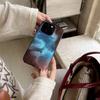 Funda Japonesa y Coreana con Patrón de Glaciar Marrón Azul para Teléfono Apple 16promax iPhone15 Avanzado 14 Resistente a Caídas 13