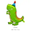 Globo Grande de Película de Aluminio de Dinosaurio Jurásico Tiranosaurio Raptor Triceratops Tema Fiesta de Cumpleaños Globo de Papel de Aluminio