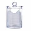 Caja Redonda Portátil Ps Contenedor Caja de Almacenamiento para Algodón de Maquillaje Caja de Algodón Desmaquillante Caja de Almacenamiento para Bastoncillos de Algodón Transparente con Patrón de Diamante