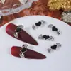 Joyería para Manicura Oscura, Joyería Punk, Estilo Gótico Retro Halloween Pequeño Diablo Corazón Alas Decoración
