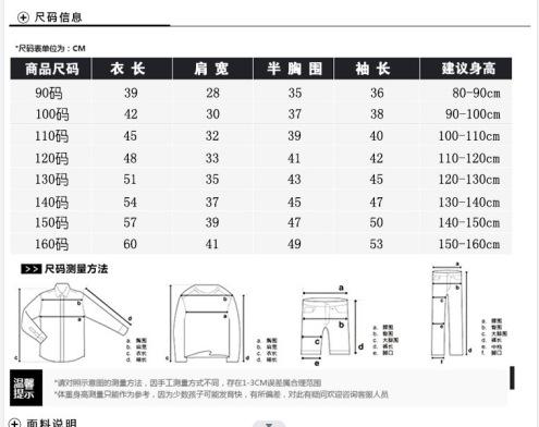 尺码标