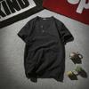 Camiseta de lino japonés de manga corta para hombre, talla grande, algodón y lino, manga media, fina, venta al por mayor para hombre, verano 2020