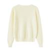 Suéter de Punto Redondo de Imitación de Visón para Otoño e Invierno, Jersey de Manga Larga, Prendas de Punto, Holgado, Moderno, Informal y Versátil