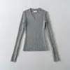 Otoño e Invierno 2025 Estilo Perezoso Cuello en V Manga Larga Tejido de Punto Diseño Nuevo para Mujer Tejido de Punto que Afina la Figura
