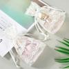 Bolsa con Cordón Hoja de Arce Blanca Bolsa de Almacenamiento para Regalo de Joyería Bolsa de Hilo de Encaje de Hilo de Bambú Bolsa al por Mayor Dobladillo