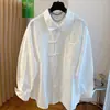 Otoño 2026 Nuevo Estilo Elegante Nicho Sensación de Alta Gama Botón de Rana Manga Larga Holgado Casual Nuevo Estilo Chino Top Mujer