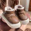 Novas Pantufas de Algodão 2025 para Mulheres no Inverno, Cano Alto Antiderrapantes Confortáveis com Solado Grosso, Botas de Neve Externas com Sapatos de Algodão Aveludado