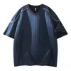 Camiseta Masculina Casual Solta Respirável de Manga Curta com Sensação de Gelo de Marca da Moda Camiseta Masculina de Manga Curta com Gola Redonda