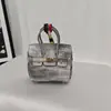 Bolsita de piel charol con patrón de cocodrilo, mini bolso casual platino pequeño, bolsa para auriculares, bolsa con colgante de coche lindo, varios colgantes de bolso
