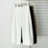 Calça Pantalona Cropped Feminina Plus Size Novo Estilo Esconde Gordura Estilo Old Money Calça de Perna Larga Casual para Gordinhas 200 Jin 0672